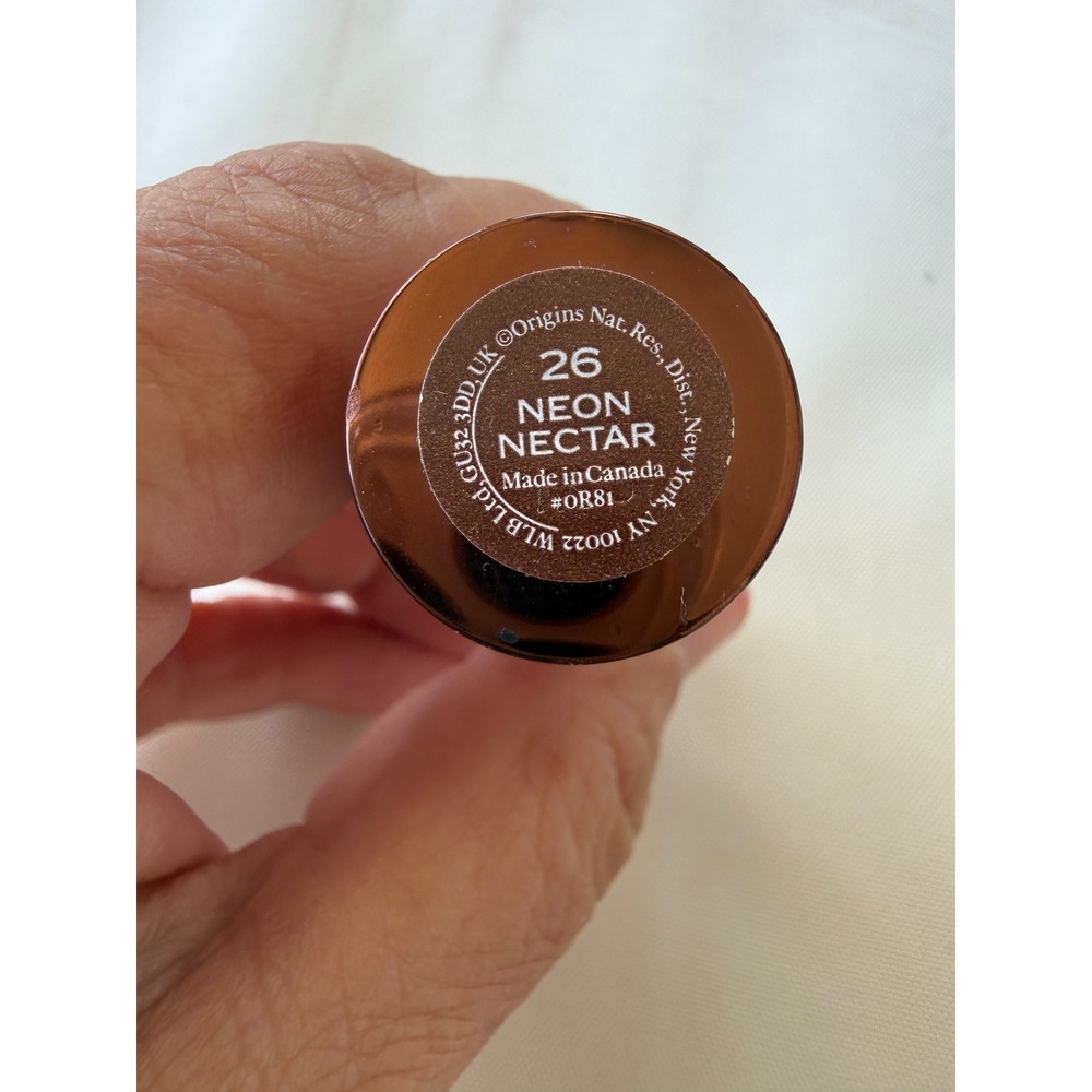 Origins Blooming‎ Bold Lipstick 26 Neon Nectar Orange Coral Satin Finish Makeup